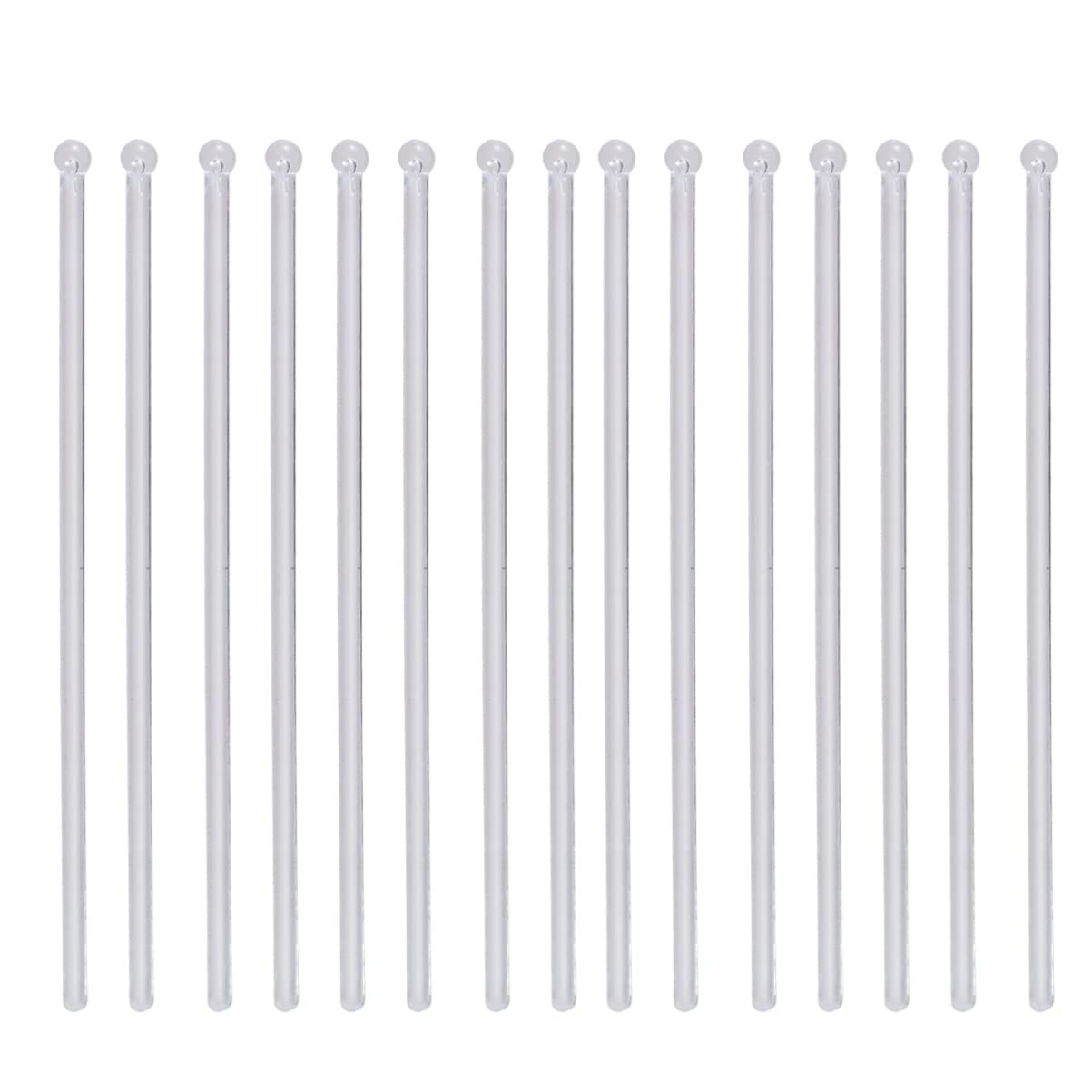 BESPORTBLE 100pcs Transparent Plastic Drink Stirring Sticks Round for Cocktails Tea and Beverages for Bars Restaurants and Parties