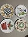 Anka Handcrafts - Christmas Home Decors - Christmas Bells - Handmade & Handpainted Ceramic Plates with Unique Embossed Surface – w White Int. Velvet Case – Christmas for Homes 745
