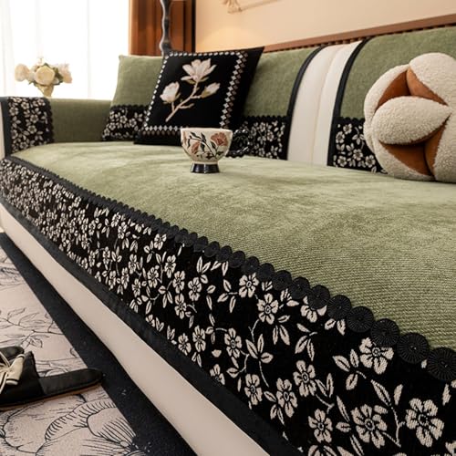 Genérico Cubre Sofa Chaise Longue,Manta Cubre Sofá Antimanchas Grande Manta Sofa Suave Mantas Decorativas Dormitorio Salón(Green,60x90cm)