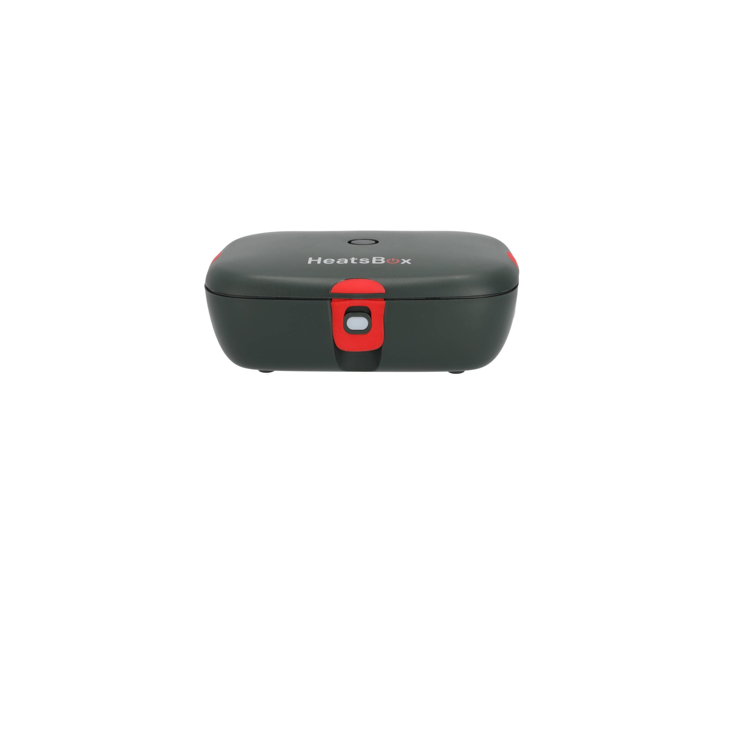 Faitron HeatsBox Style+, Elektrische Lunchbox, Warmhaltebox, zum Erhitzen von Speisen, Unterwegs, auslaufsichere Edelstahl-Schale (925 ml), Transportdeckel, per App steuerbar, 102 Watt, grau