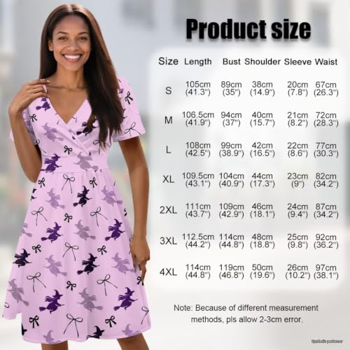 Image of Women's Summer Dresses Short Sleeve Formal Dresses with Pockets