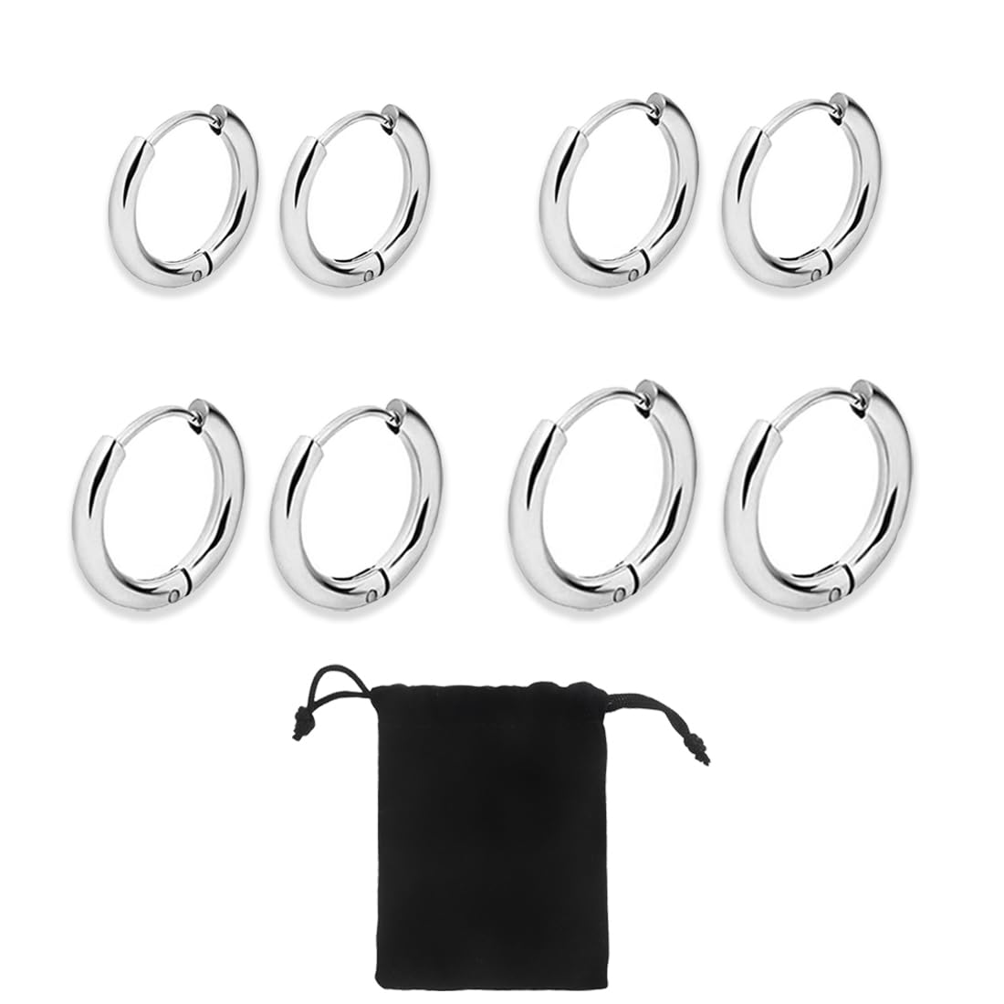 Orecchini Acciaio Chirurgico Cerchio Paia Di Oecchini Agento A