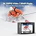Speed 10 Action Camera 5K 30FPS Waterproof Underwater 131 FT with EIS, Remote Control Speed 10 Sports Camera 5X Zoom Without Memory Card, 2x1350mAh Battery, Deep Black