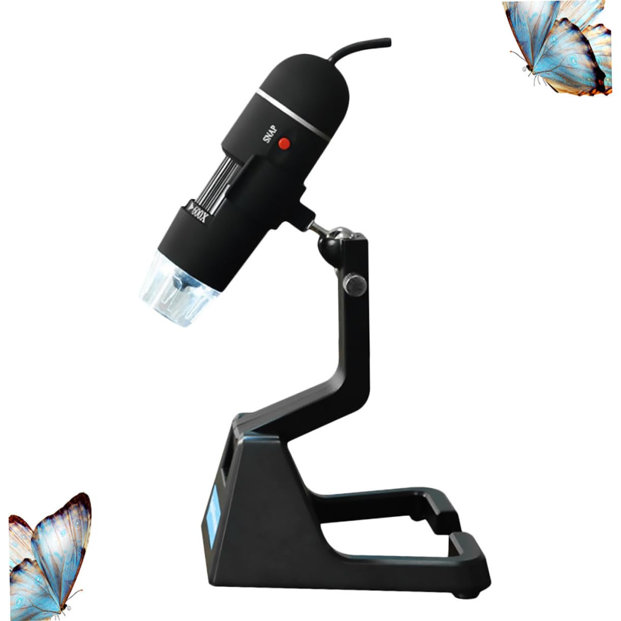 jojofuny Vergrösserungsglas mit USB-led-Beleuchtung Digitale Lupe für Inspektion Flexibler Arm Kompatibel mit Computer Anwendungsbereiche Reparatur Labor Schmuck Jade Münzen Antiquitäten