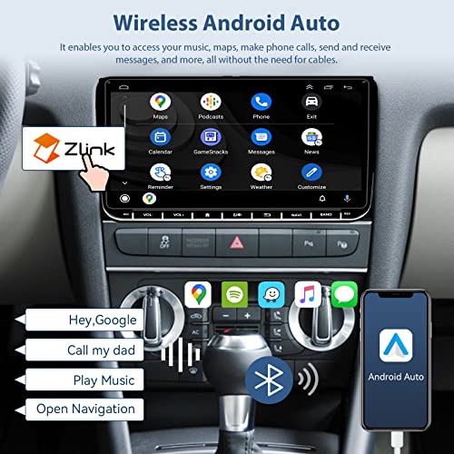 Android Car Stereo Radio With Wireless Apple Carplay Android Auto For Vw Passat Jetta Golf Seat, Podofo 9" Touchscreen Car Audio System With Bluetooth Gps Navigation Wifi Swc Usb Backup Camera #TOP3