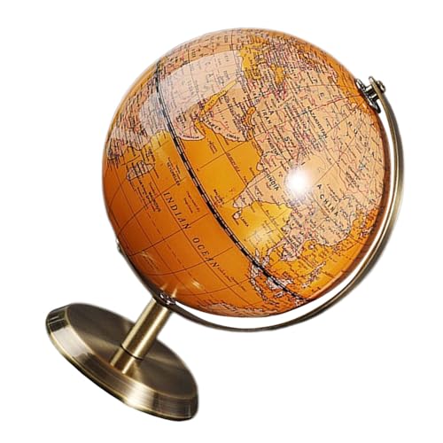 WRITWAA Globo Terráqueo Giratorio para Enseñanza y Decoración de Mesa con Material Abs y Metal, Resistente al Desgaste, Adecuado para Estudios y Aulas Educativas
