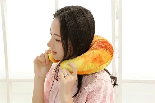 Miniatura 3 de Xing Show Almohada de cuello de camarón de peluche, almohada de viaje, almohada portátil de dibujos animados, almohada de descanso para el cuello