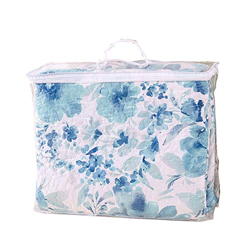 Couvre-lit matelassé bleu réversible pour lit double avec couvre-lit coton