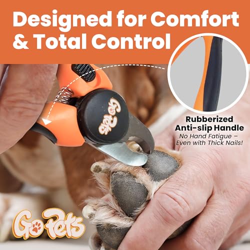 GoPets Dog Nail Clippers, Professional Pet Nail Trimmer for Large Dogs...