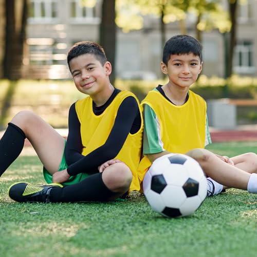 Image of Sintege 12 Pcs Soccer Pinnies Pennies Jersey Scrimmage Vest Sports Practice Jersey Mesh Basketball Vest for Youth Adult Kids