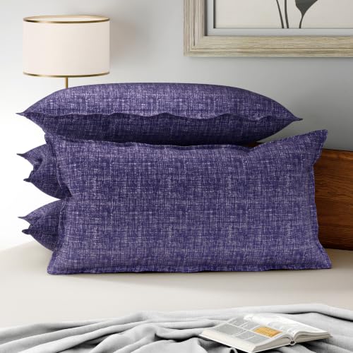 Image of Wakefit 100% Cotton Pillow Cover Set of 4 | 200 TC Soft & Breathable Pillow Cases | King Size 19 x 36 Inch | Skin Friendly, Durable & Gentle Machine Washable | Mambo