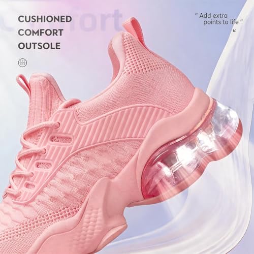 Image of Womens Slip On Walking Shoes Air Running Casual Fashion Tennis Sneakers Comfortable Non Slip Work Athletic Trainers