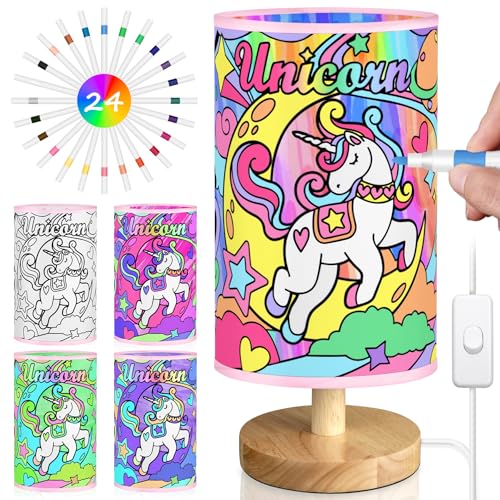 Unicorn Lamp for Kids, Birthday Gifts for Girls Ages 6 7 8 9 10 1...
