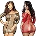 LOVELYBOBO 2 Pack Babydoll Lingerie Donne Chemise Costume Negligrees per Nuova Moda Design Pigiama Taglia Grossa (Nero+Rosso)