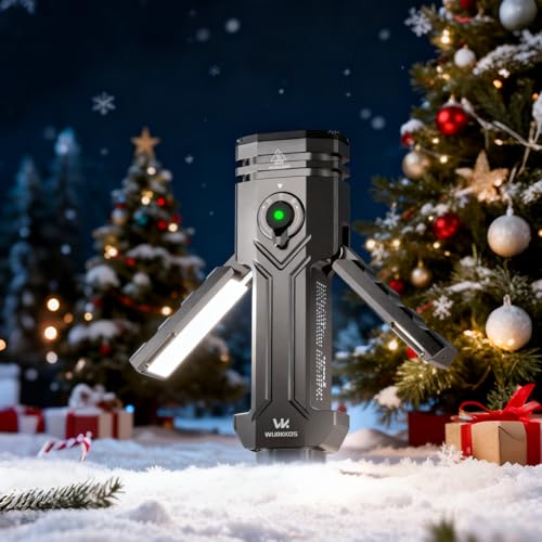 Image of Wurkkos HD02 Flat LED Flashlight, Magnetic Deformation, 3200 Lumens, 5000 mAh Rechargeable, 3000K-6500K, Four-Light Sources, Folding Wing Lighting /Spotlight /UV Light /Green Light /MagneticTail,IPX6