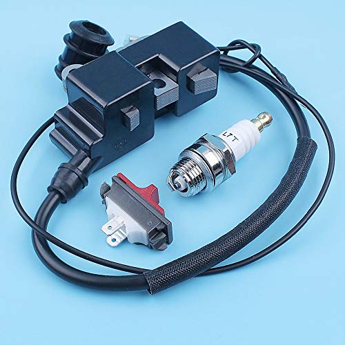 Luxuypon - Luxuypon Ignition Coil Module Kill Stop On/Off Switch Kit For Husqvarna 357XP 359 455 460 Rancher 461 350 351 353 345 335XPT 338 Chainsaw