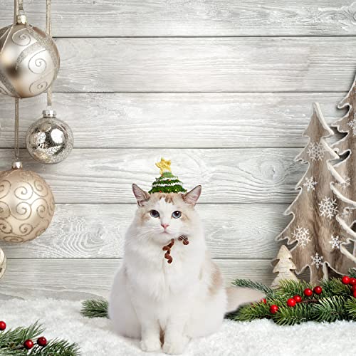 Vetreska Green Christmas Santa Hat,Winter Warm Cat Caps Accessory,Adjustable Knitted And Breathable Headwear Pet Costume For Cats And Small Dogs #TOP5