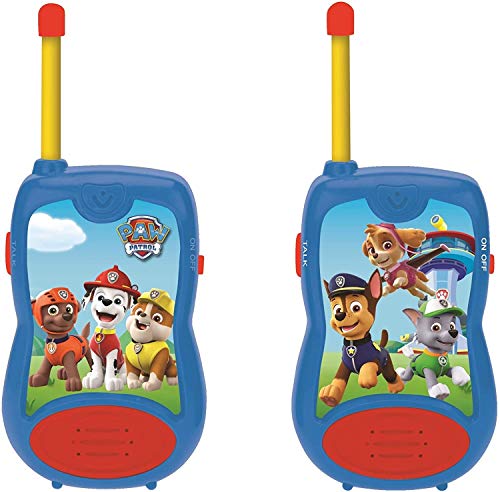 LEXIBOOK Patrulla Canina-Walkie Talkies, 100 Metros, Juguete niño TW12PA, Color Azul (1)
