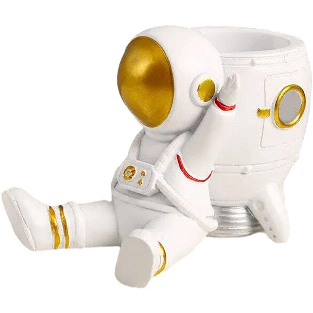 Porte-stylo astronaute mignon en résine, le cadeau idéal pour décoration de bureau