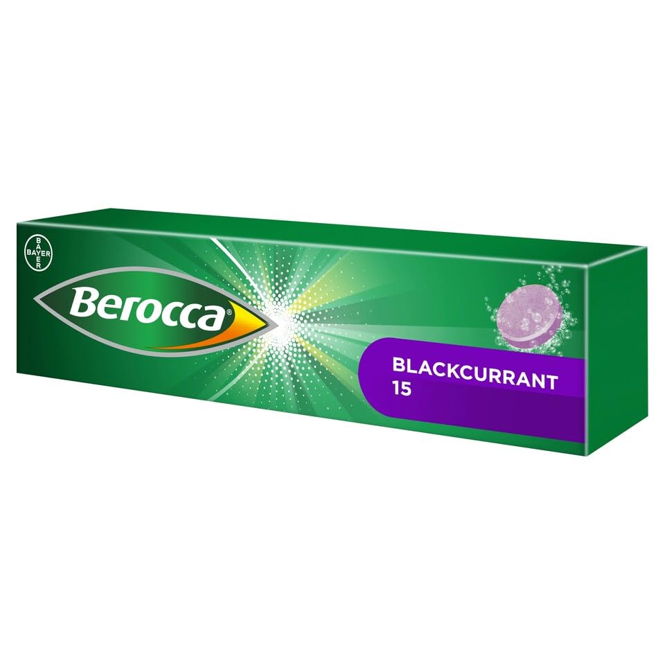 Berocca Effervescent Tablets, Blackcurrant Flavour, Vitamins B1 and B2, Supports Normal Mental Performance, 15 Tablets, (Product Of UK) From DECADENT-image-4