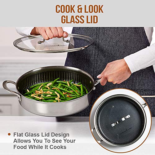 Copper Chef Titan Fry Pans, 9.5 Inch With 8 Inch, Stainless-Steel #TOP5