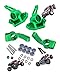 Rcarmumb Upgrades Part for 1/10 Slash VXL 2WD,Stampede VXL 2WD,Rustler VXL 2WD,Ford F-150 Raptor,Alloy Caster Block & Steering Blocks & Rear Stub Axle Carriers Hops up,Green
