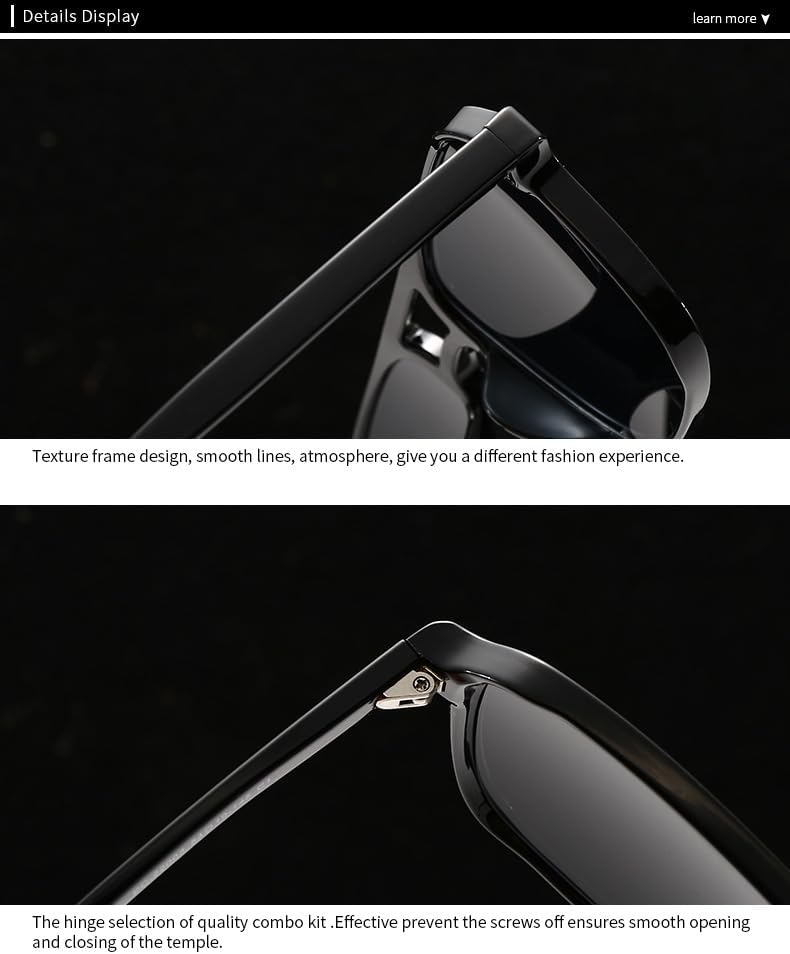 Retro Double Bridges Square Men Rivets Sunglasses Fashion Women Yellow Blue Shades UV400 Sun Glasses - Image 9