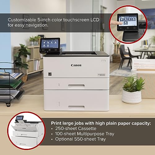 Canon imageCLASS LBP247dw - Monochrome Duplex, Wireless Laser Printer, Single Function, Mobile Ready, with 5 inch Color Touchscreen and 1 Year Limited Warranty, 42 PPM, White