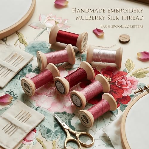 Image of Natural 100% Mulberry Handmade Embroidery Silk Thread Silk Floss (35)