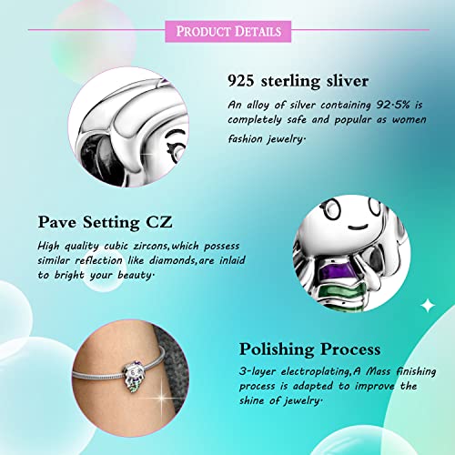 925 Sterling Silver Dangle Charm Bracelet Beads Pendants Fit for Original Bracelets Charms birthday Gift for Women3