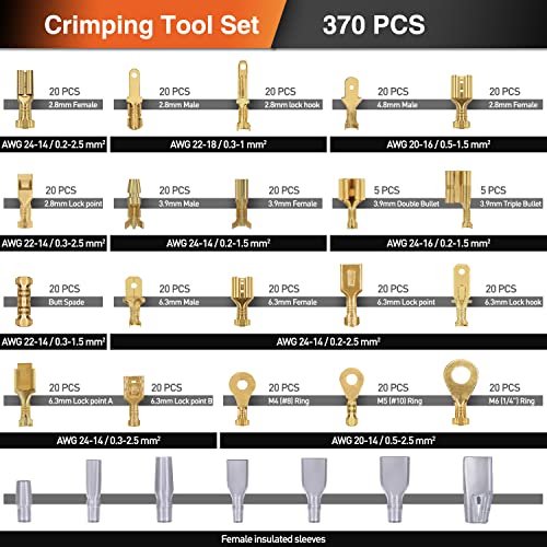 SOMELINE Crimping Tool Set including 24 Sizes Wire Connector Set - Image 2