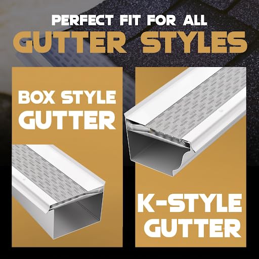 Image of Micromesh Gutter Guards, 5 Inch, 35 FT, Scotch Red