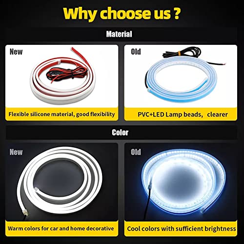 Car Hood Light Led Strip 59/70/79 Inches,Flexible Car Exterior Led Strip Lights Waterproof Car Engine Cover Decoration For Cars, Suvs, Trucks (White) #TOP5
