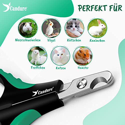Candure Katzennagelknipser Für Haustiere Fachmann Klauenpflege Katzennagelschere Für Hunde, Kaninchen, Welpe, Ratten- Rostfreier Stahl Klauenschneider Mit Schärfsten Klingen
