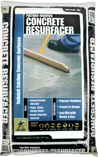 Akona Polymer-Modified Concrete Resurfacer - Renew & Repair Damaged Concrete, Great for Garages,...