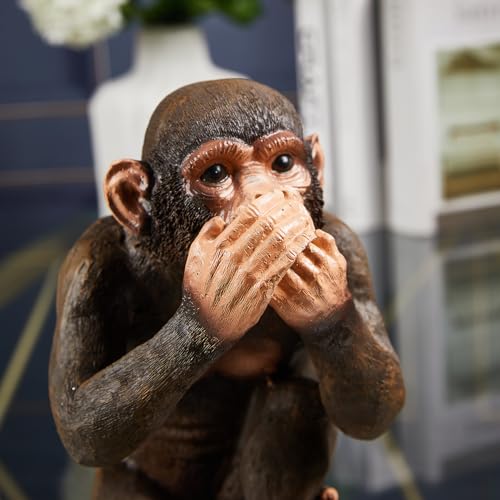 Estatuas de 3 monos - Diseño no ver, oír, hablar mal miniatura 2