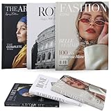 Elegant Decorative Books - Set of 3 Designer Faux/Fake Books for Decoration - Enhance Your Coffee Table, Mantle & Bookshelf Decor - Book Decor Aesthetic Collection - Real Blank Pages Inside