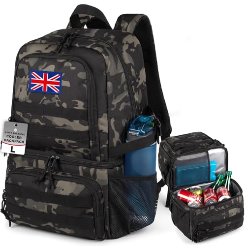 Tactical Double Deck Cooler Backpack for Men Large Lunch Backpack With 2 Compartment Soft Cooler Bag