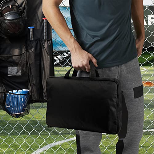 Qba Hanging Helmet Bag For Baseball Softball Team, Dugout Organizer Hold Up To 15 Players Helmets 4 Baseball Bats, Baseball Equipment Storage Bag, Black #TOP6