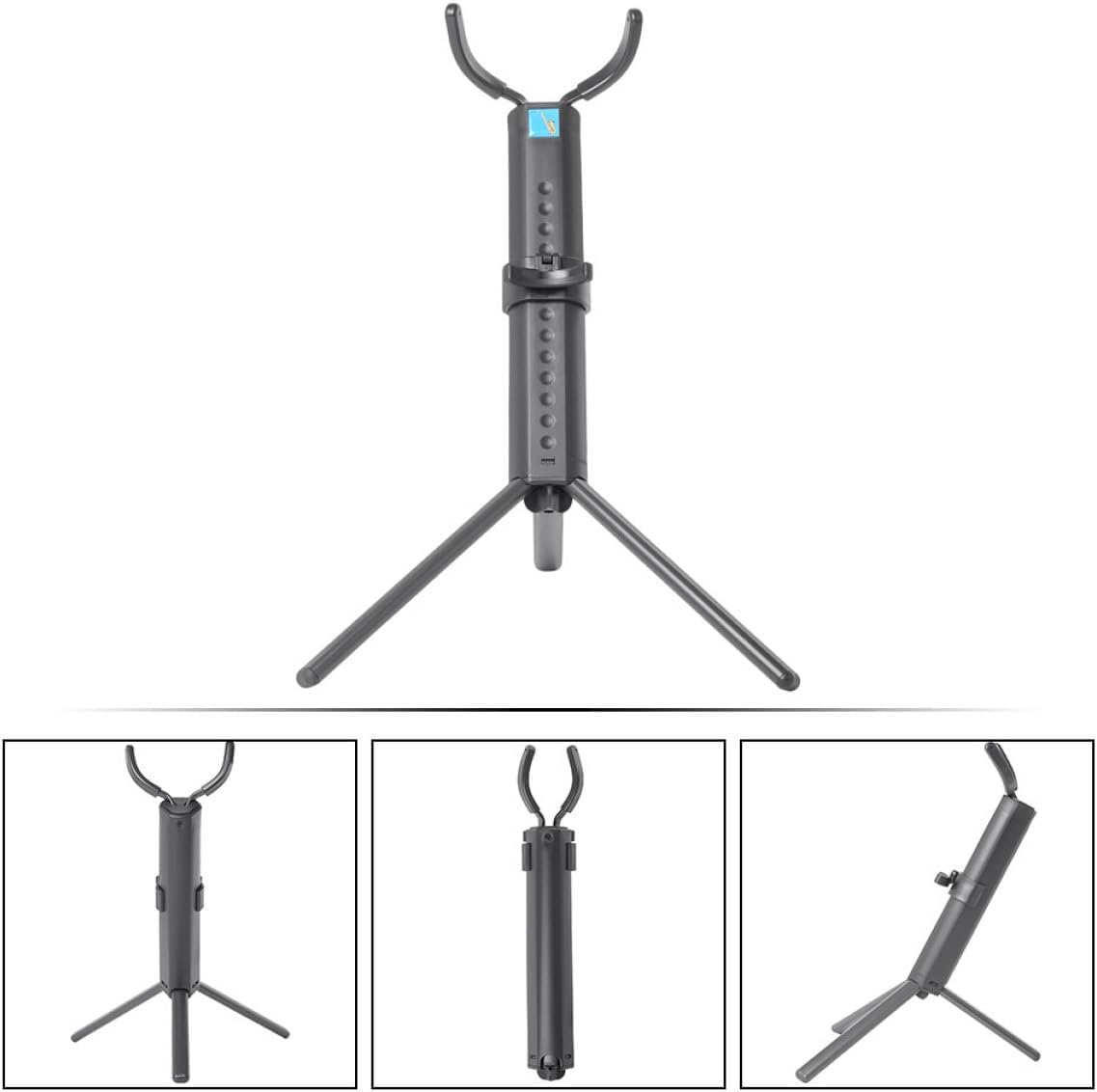 Portable Tenor Saxophone Stand Black with Folding Design, Non-skid Sax Holder Rack for Tenor Sax Storage and Performance, Practical Instrument Bracket for Musicians