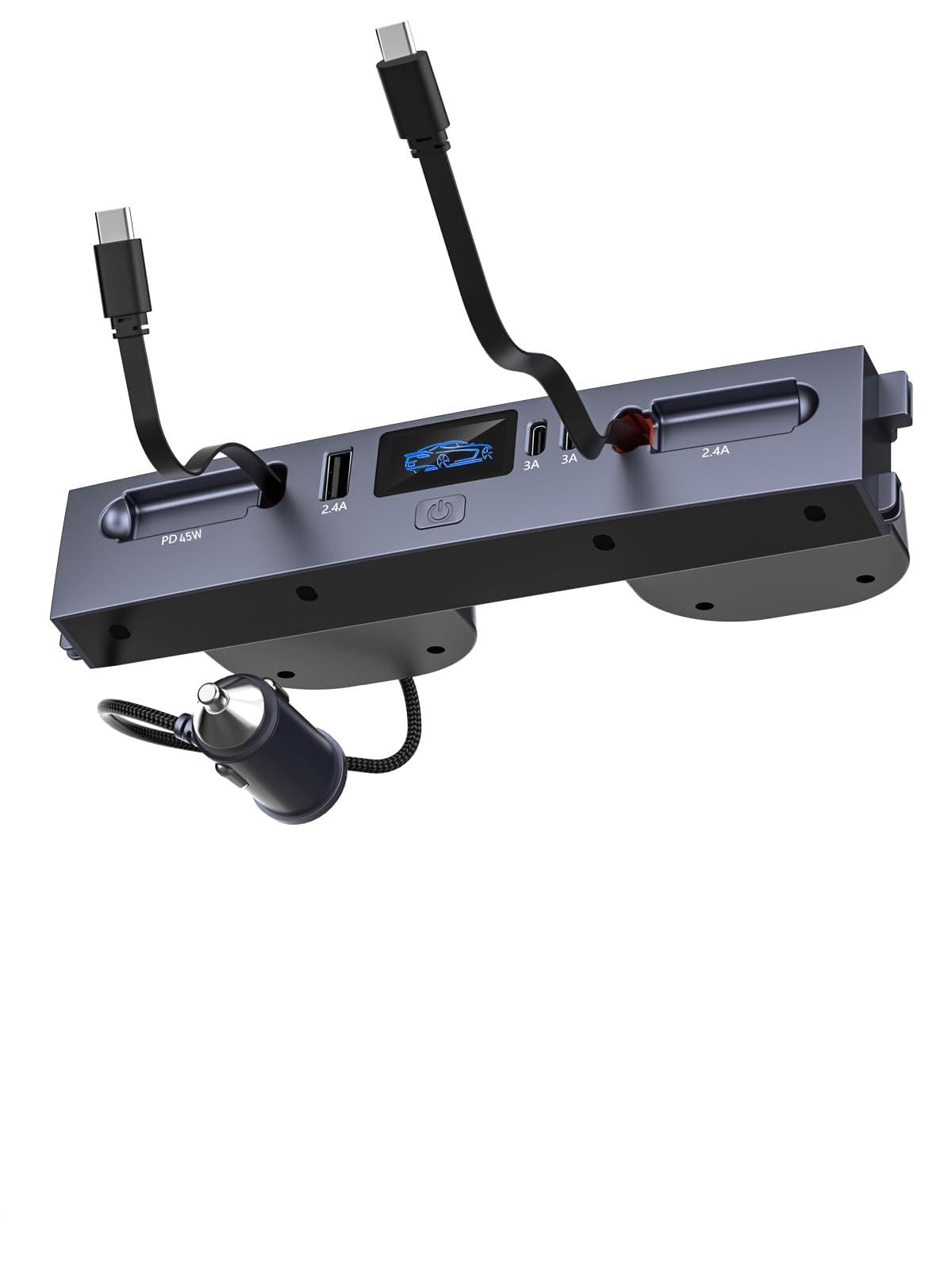 Photo 1 of WBGTEDO USB Hub for Tesla Model 3 Highland/Model Y Juniper 2025-2026, Retractable Phone Charger with Type-C PD 45W, Vehicle-Specific Design