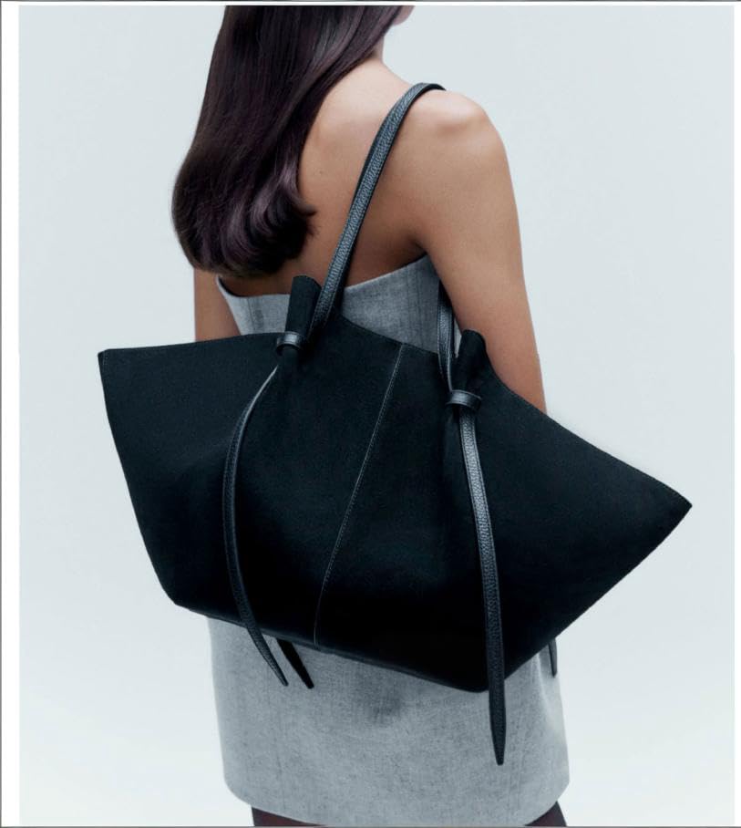 Bolso de cuero para mujer, tipo Hobo, gran capacidad miniatura 3