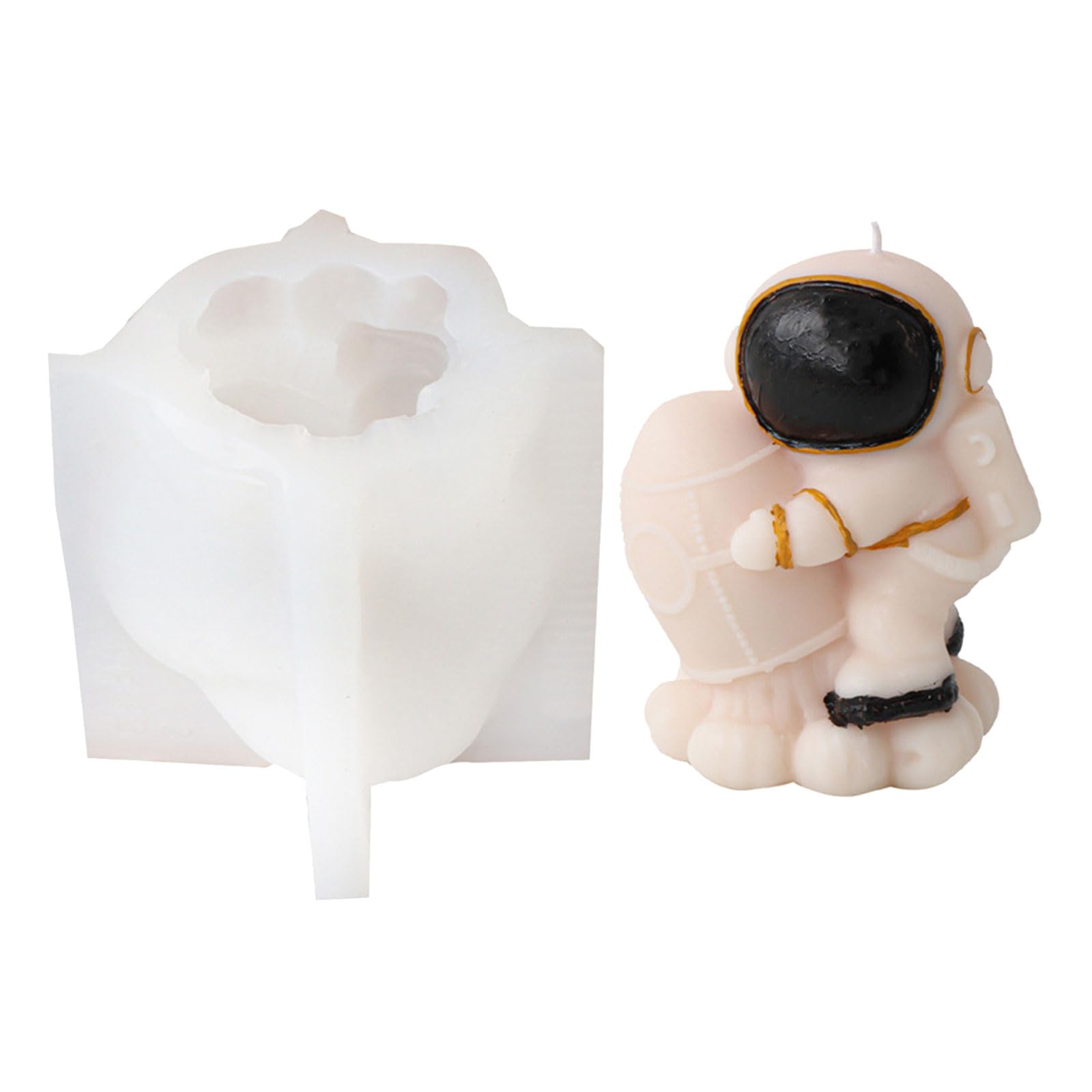 HZBB Astronaut Figurine Molds Soap Silicone Molds for Soap Home Decoration Space Silicone Making
