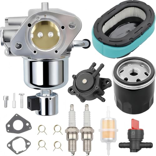 KT735 KT740 Carburetor Carb Assembly Kit Compatible with Kohler 7000 Series KT725 KT730 KT745 22HP 23HP 24HP 25HP 26HP Engines Replaces 3285363S 1685319S 3285367S with Oil Air Fuel Filter & Fuel Pump