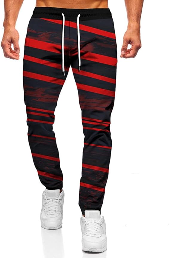 Amazon メンズパンツファッションユニセックスパンツ秋冬女性メンズプリントカラーグラデーション3dスウェットパンツスウェットパンツ ロング パンツ 通販