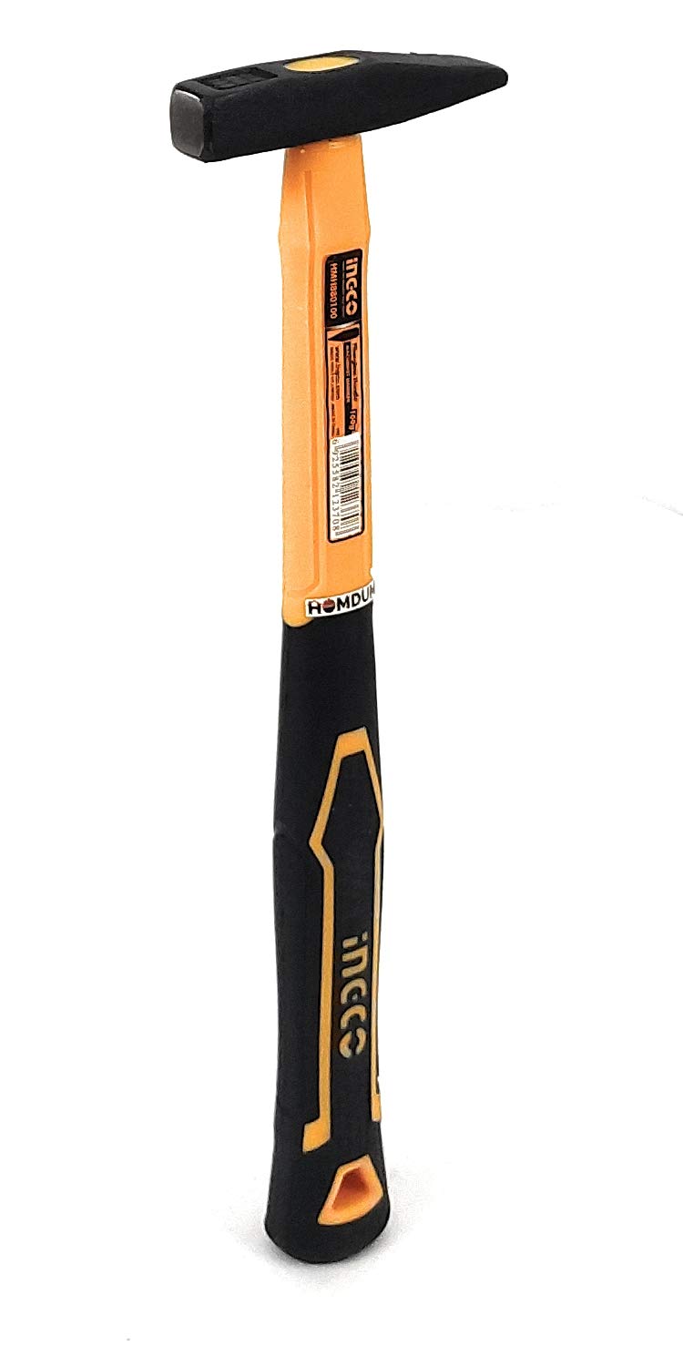 Homdum 100g Heavy Duty Machinist Hammer with 10”/ 250 mm Rubberized Soft Grip Fiberglass Handle Forged and Induction Hardened DIN 1041 Compliant Head. (100G) (B08C33ZR6N) Amazon Price History, Amazon Price Tracker