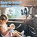 NIFBANG Hose Car Fan for Backseat for Kids,USB Powered 3 Speeds with Light,360°Rotation Car Seat Fans for Baby Rear Facing,Back Seat Cooling Fan that Blow Cold Air for Vehicle SUV RV Headrest(Silver)