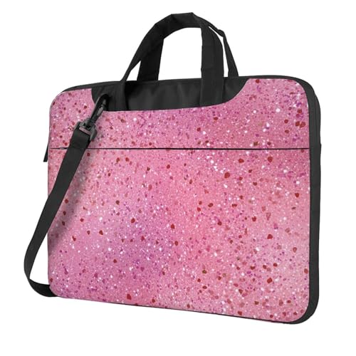 Bolso portátil rosa con brillo para laptop 15.6 pulgadas miniatura 1