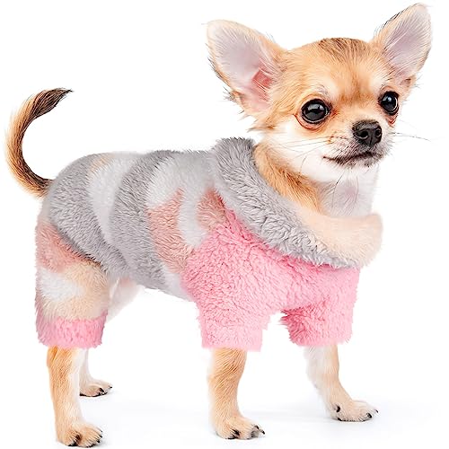 Pijama tipo suéter para perros pequeños Sebaoyu, talla X-Small