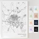 Mapdify Póster de la ciudad de Salamanca en diferentes tamaños (sin marco). Primero seleccione una ciudad y luego haga clic en 